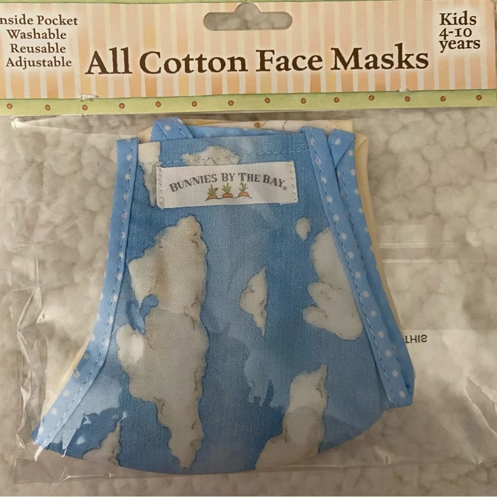 2 Bunnies By The Bay Cloudy & Little Chicks Kids Face Mask